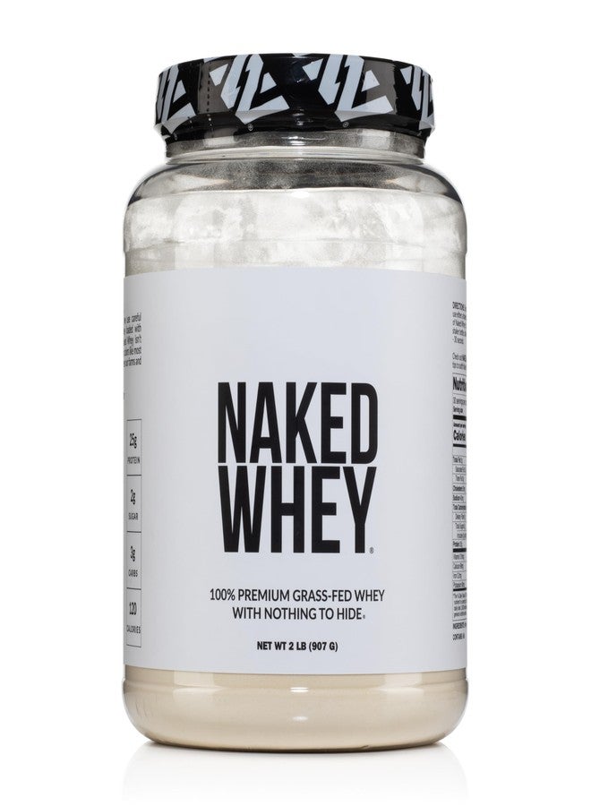 Nakd NAKED Whey 2LB 100% Grass Fed Whey Protein Powder - Only 1 Ingredient, Unflavored Whey Protein, Undenatured, Gluten Free, Soy Free, No GMOs, No Preservatives - Image 1